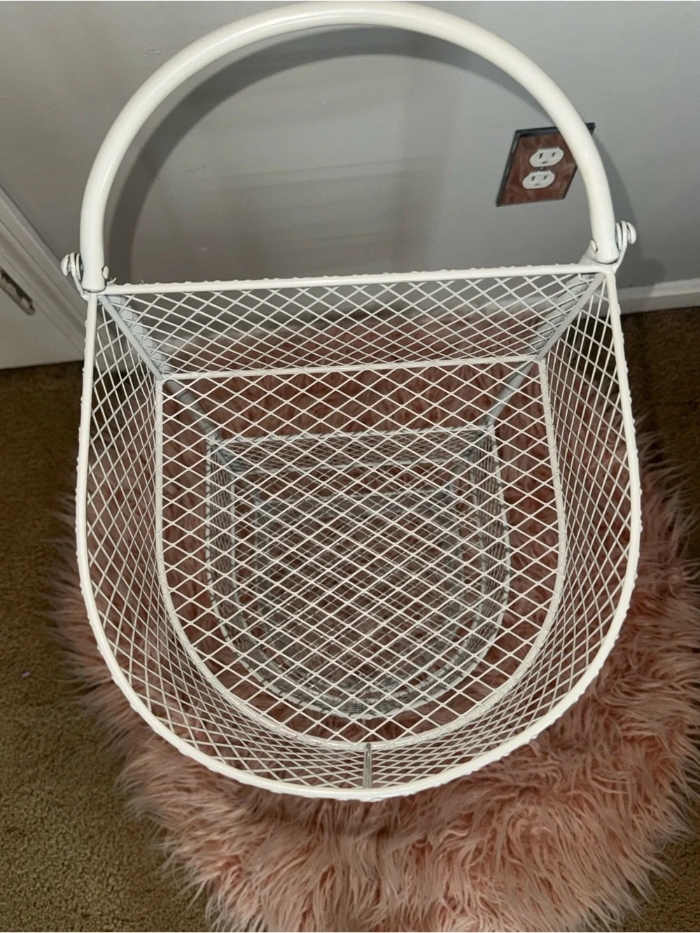 Like new, light grey 3 tier metal storage organizer